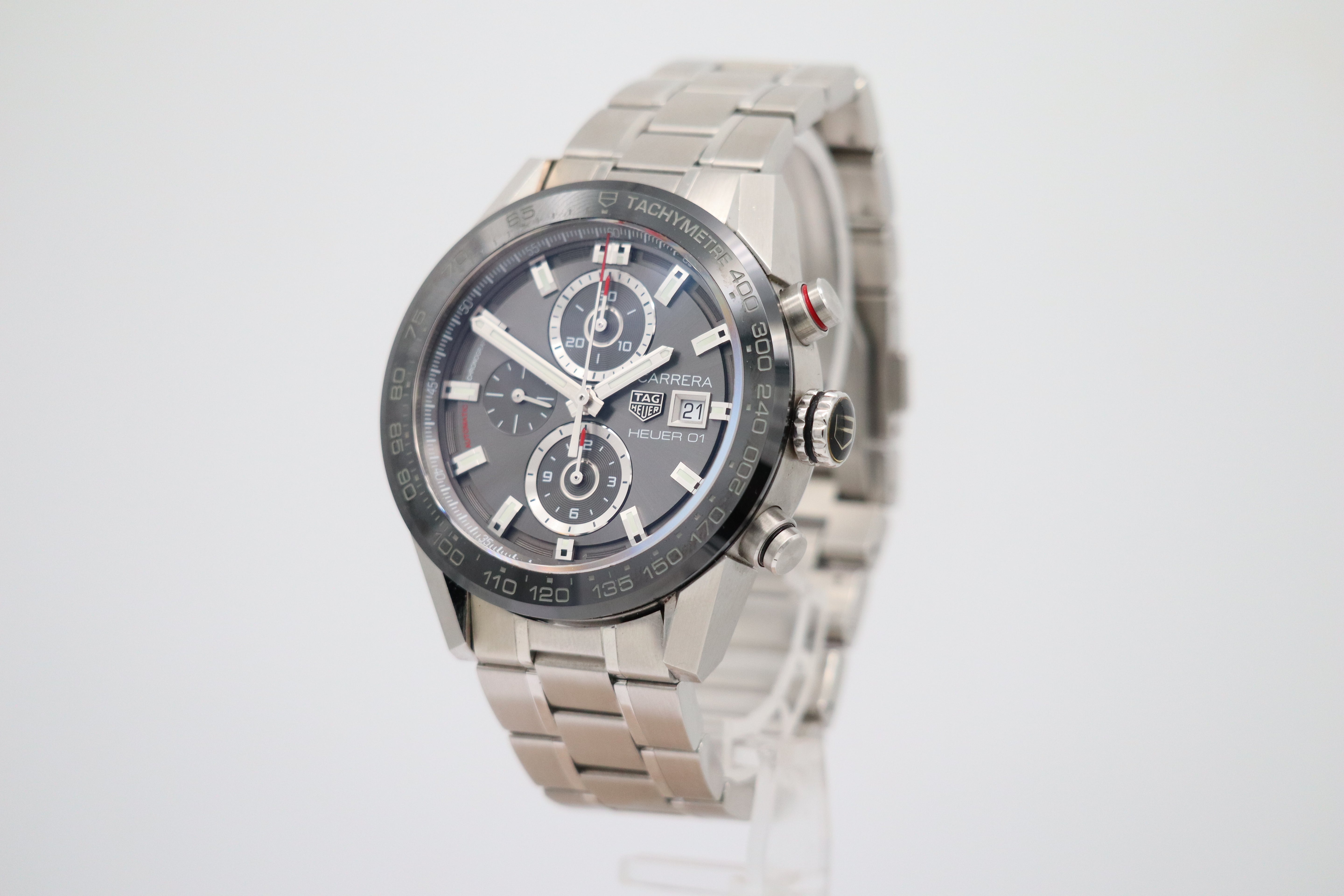 Tag Heuer Carrera Calibre 43mm Automatik Herrenuhr CAR201W Box + og. Papiere