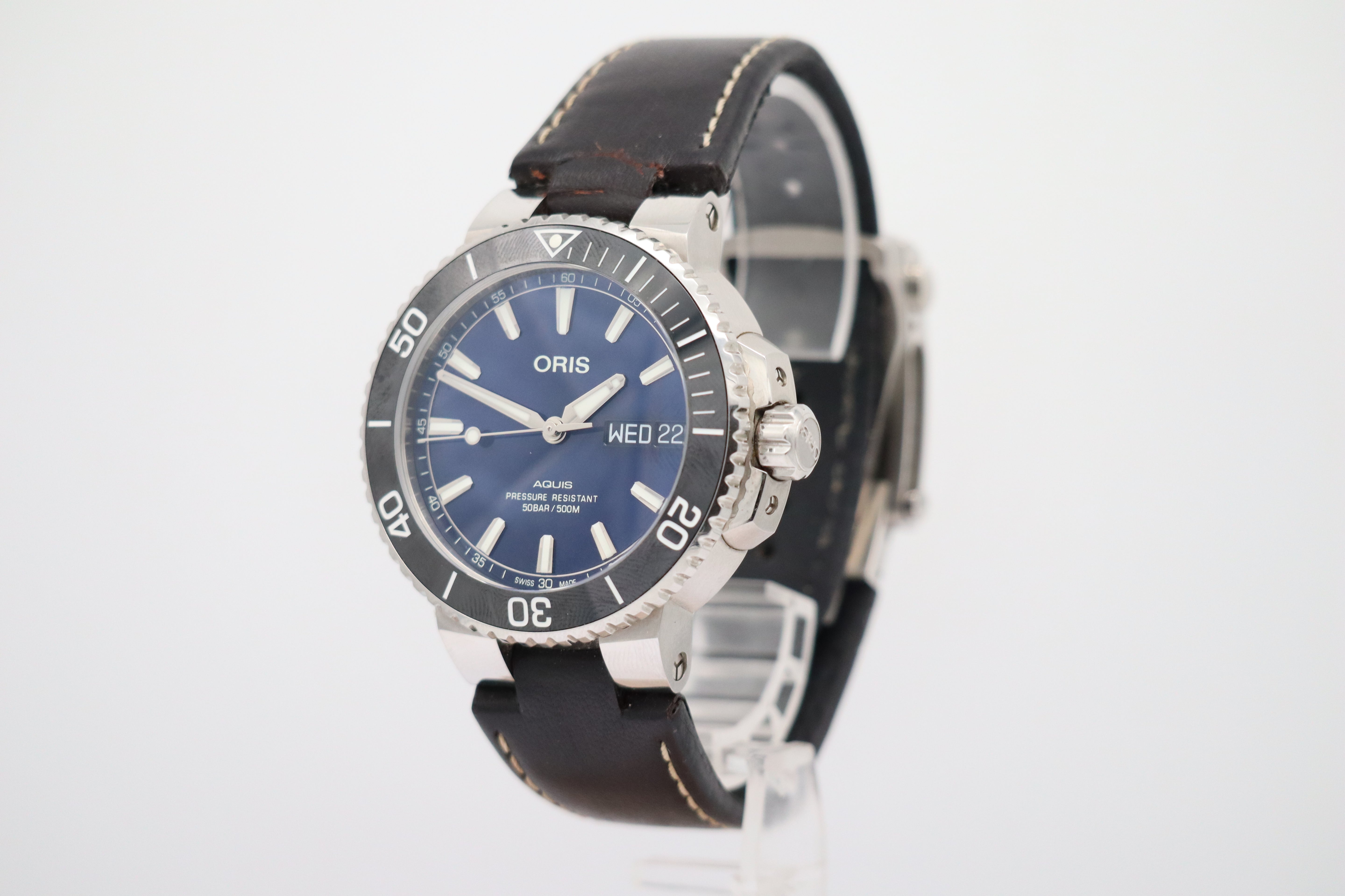 Oris Aquis Big Day Date Automatik Herrenuhr 01.752.7733.4135 Box + og. Papiere