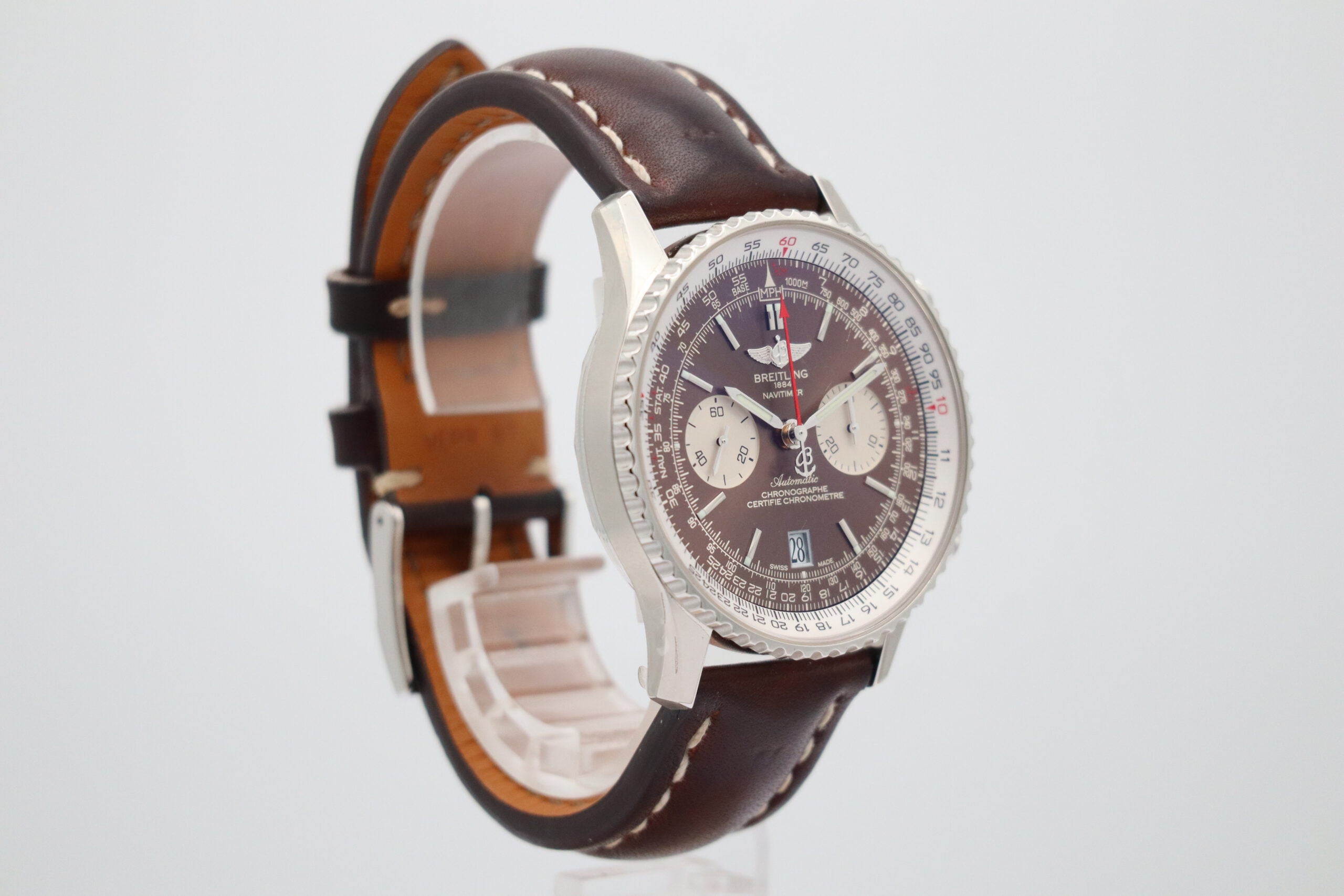 Breitling Navitimer Automatik Braun Chronograph AB0126