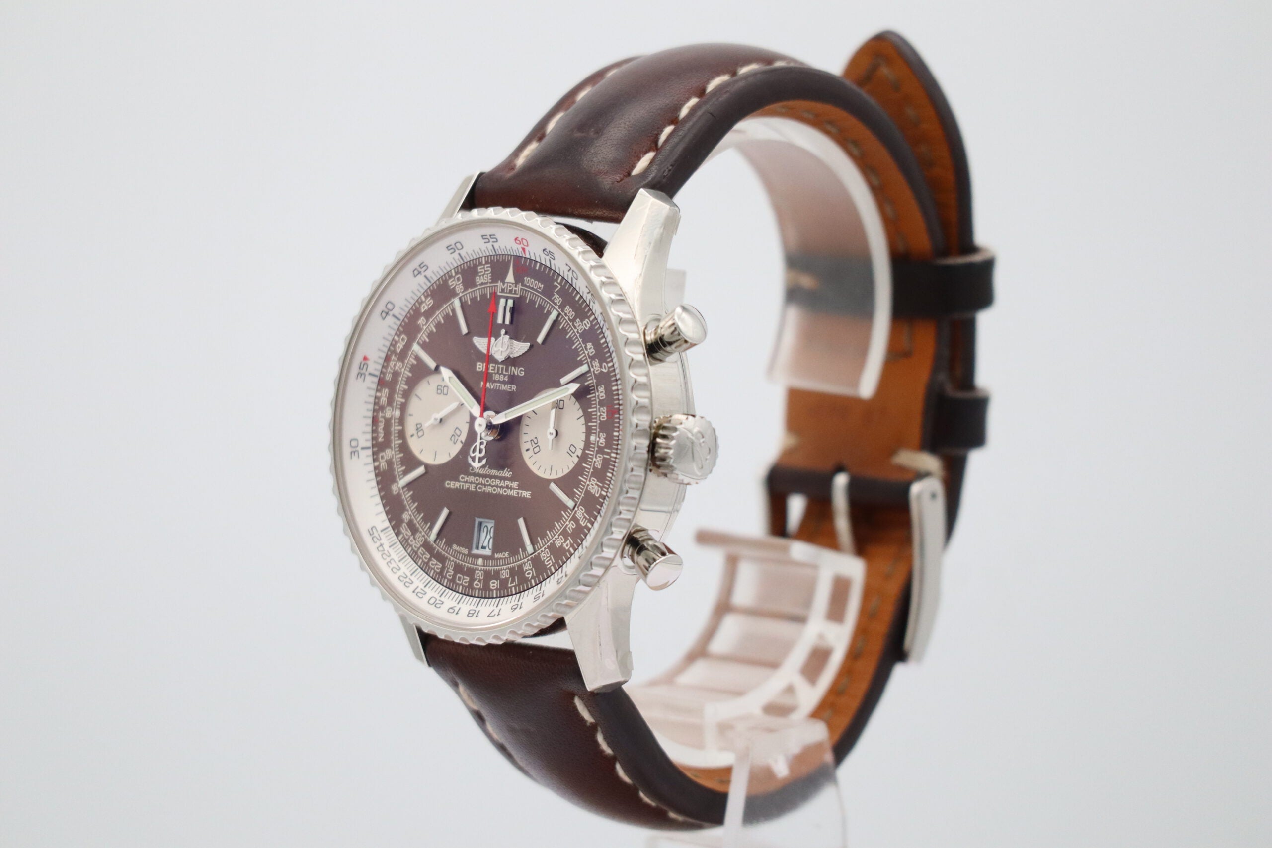 Breitling Navitimer Automatik Braun Chronograph AB0126