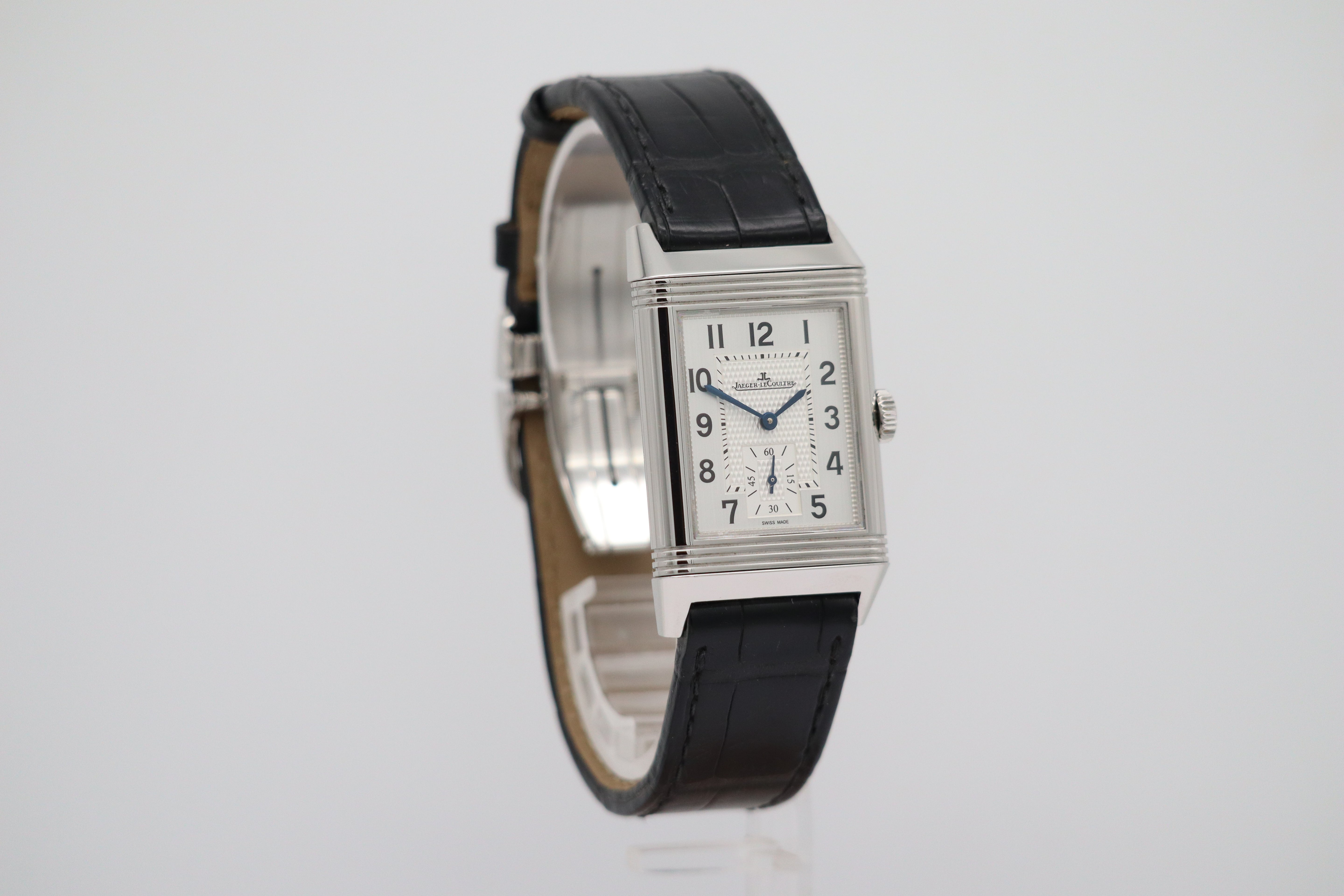 Jaeger-LeCoultre Reverso Classique 27,4mm Handaufzug Herrenuhr Q3858520 Box + og. Papiere