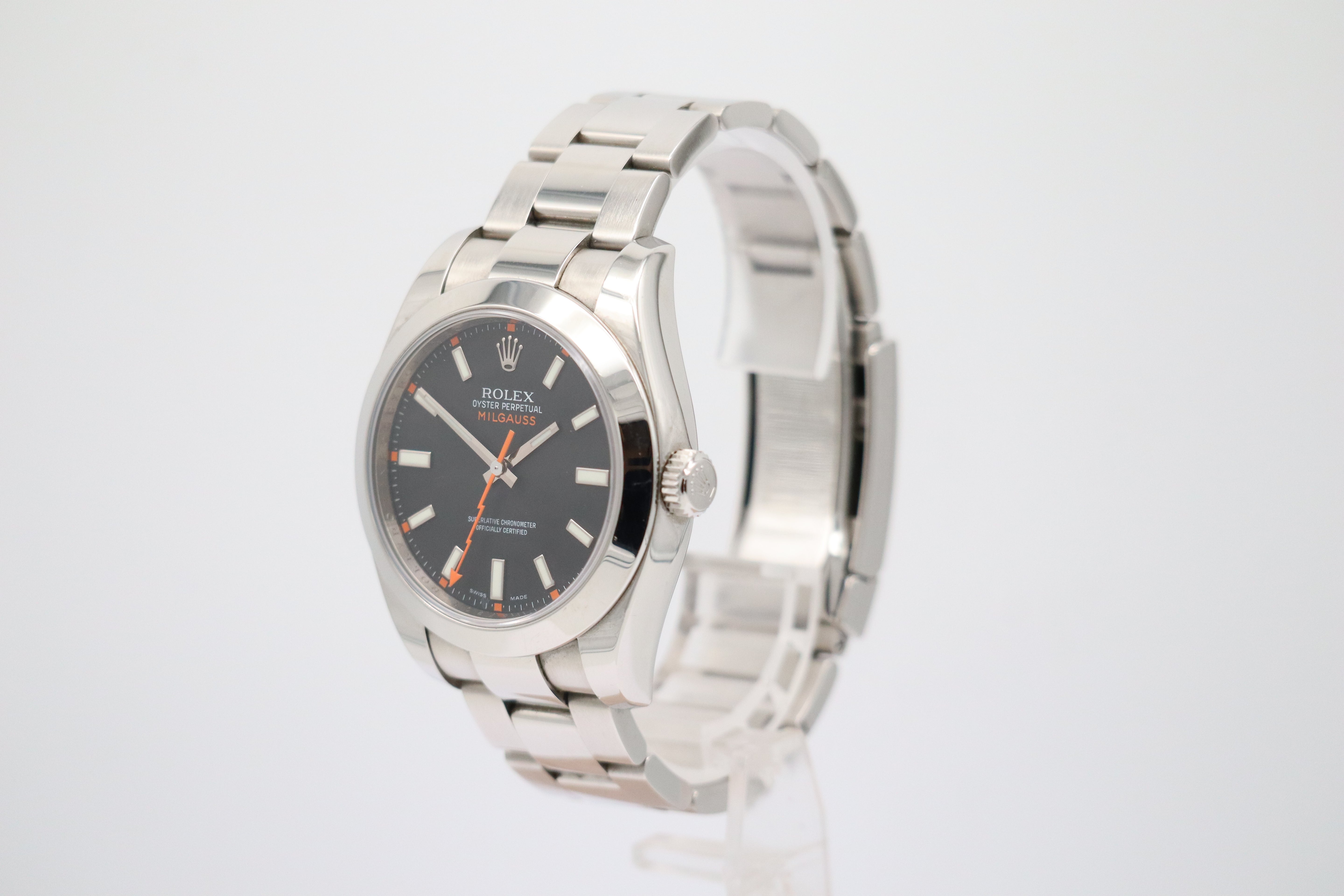 Rolex Milgauss 40mm Automatik Herrenuhr 116400 Box + og. Papiere