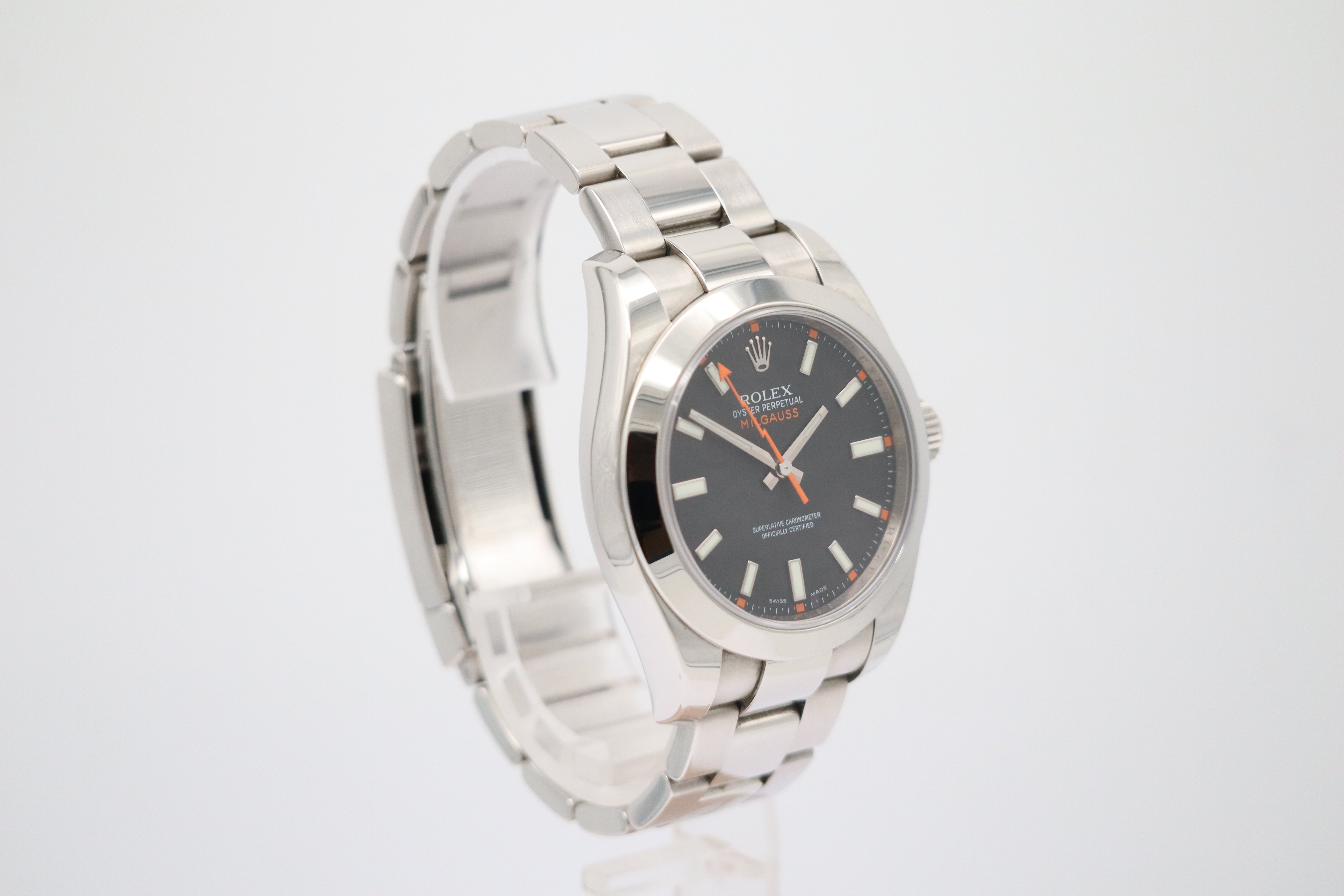 Rolex Milgauss 40mm Automatik Herrenuhr 116400 Box + og. Papiere