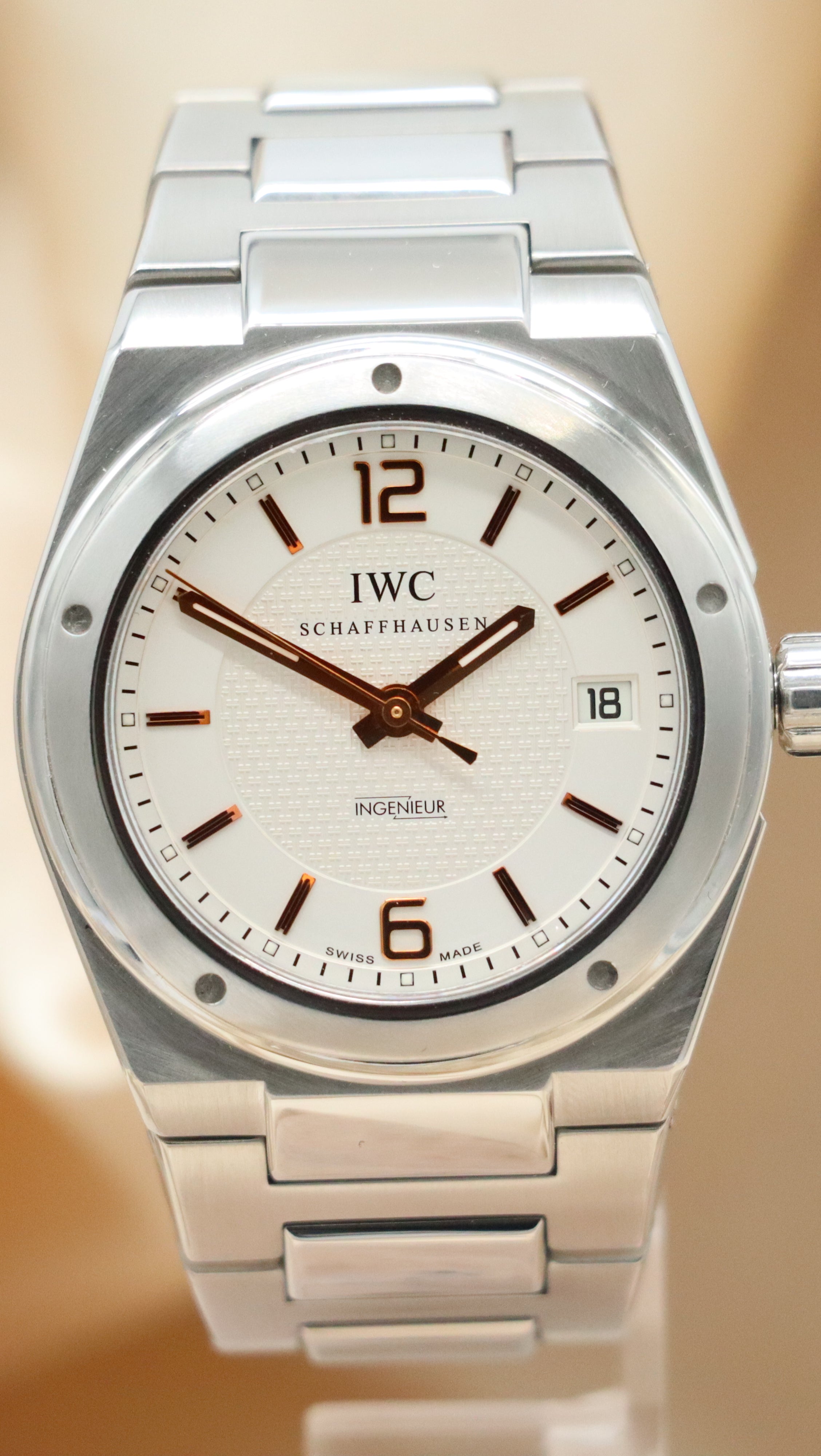 IWC Ingenieur Automatik Stahl Weiß 40mm IW322801