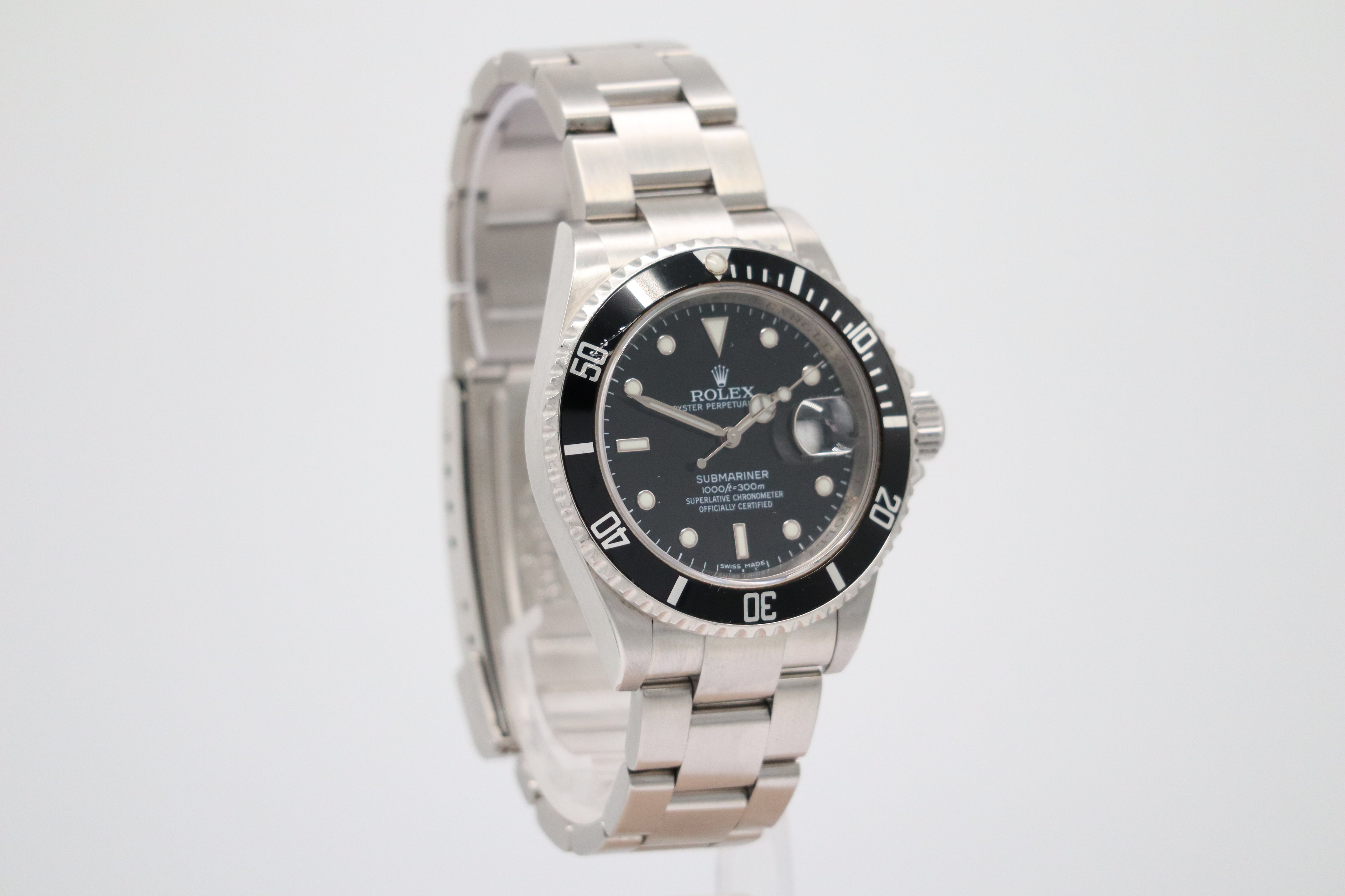 Rolex Submariner Date 40mm Automatic Men's Watch 16610 Box + og. Papers Rehaut Engraving