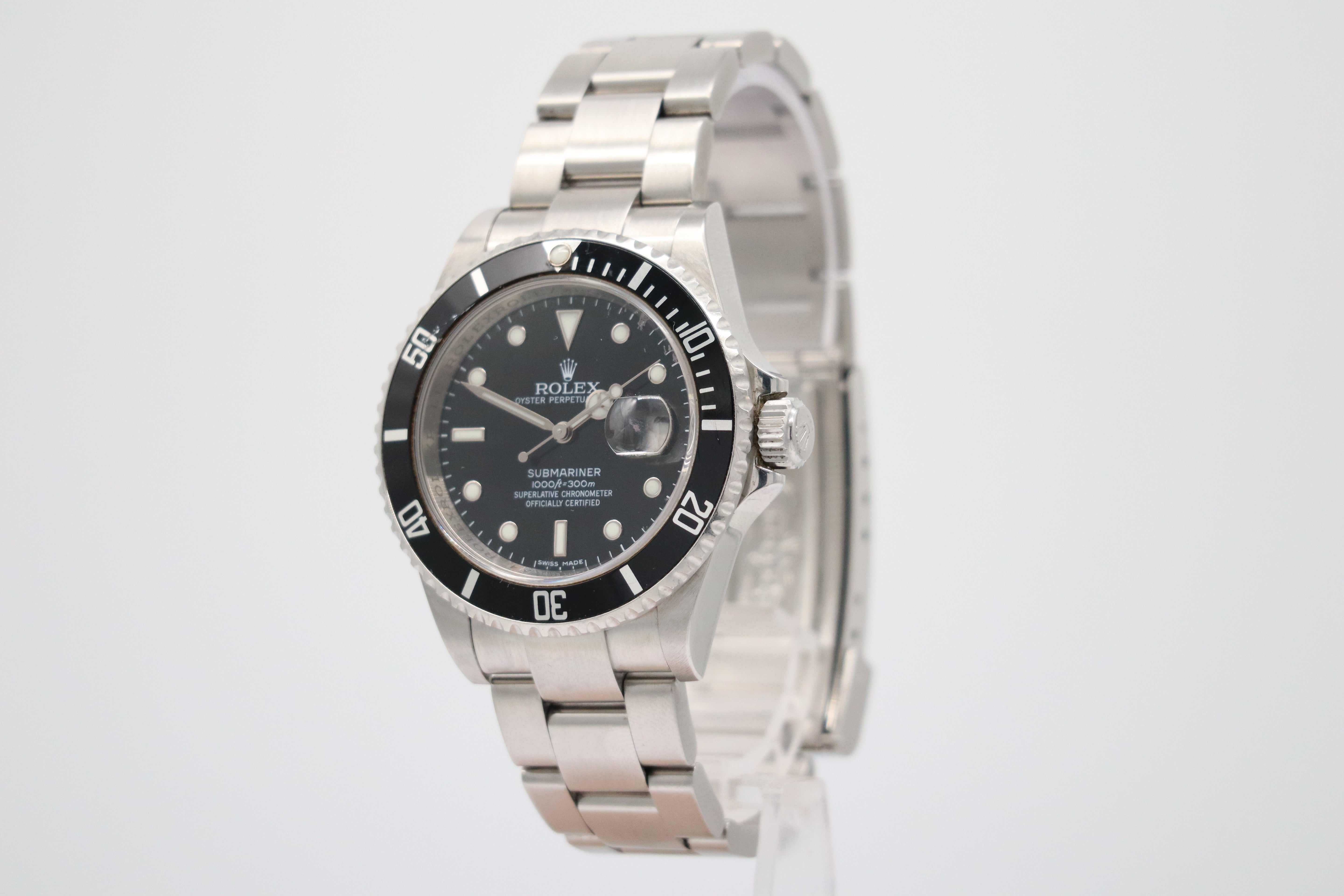 Rolex Submariner Date 40mm Automatic Men's Watch 16610 Box + og. Papers Rehaut Engraving