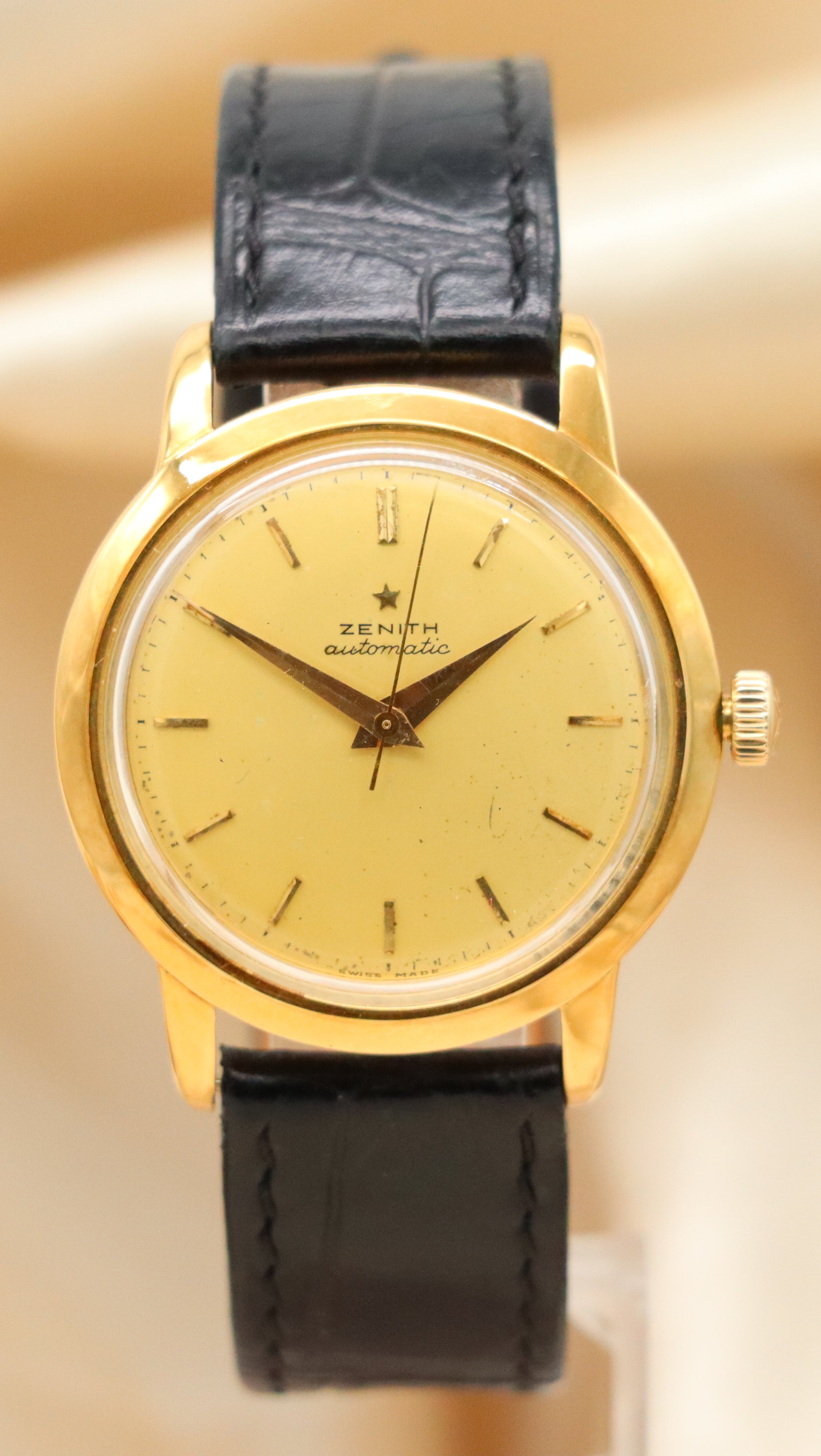 Zenith Stellina Vintage Herrenuhr aus 18k Gelbgold Automatik