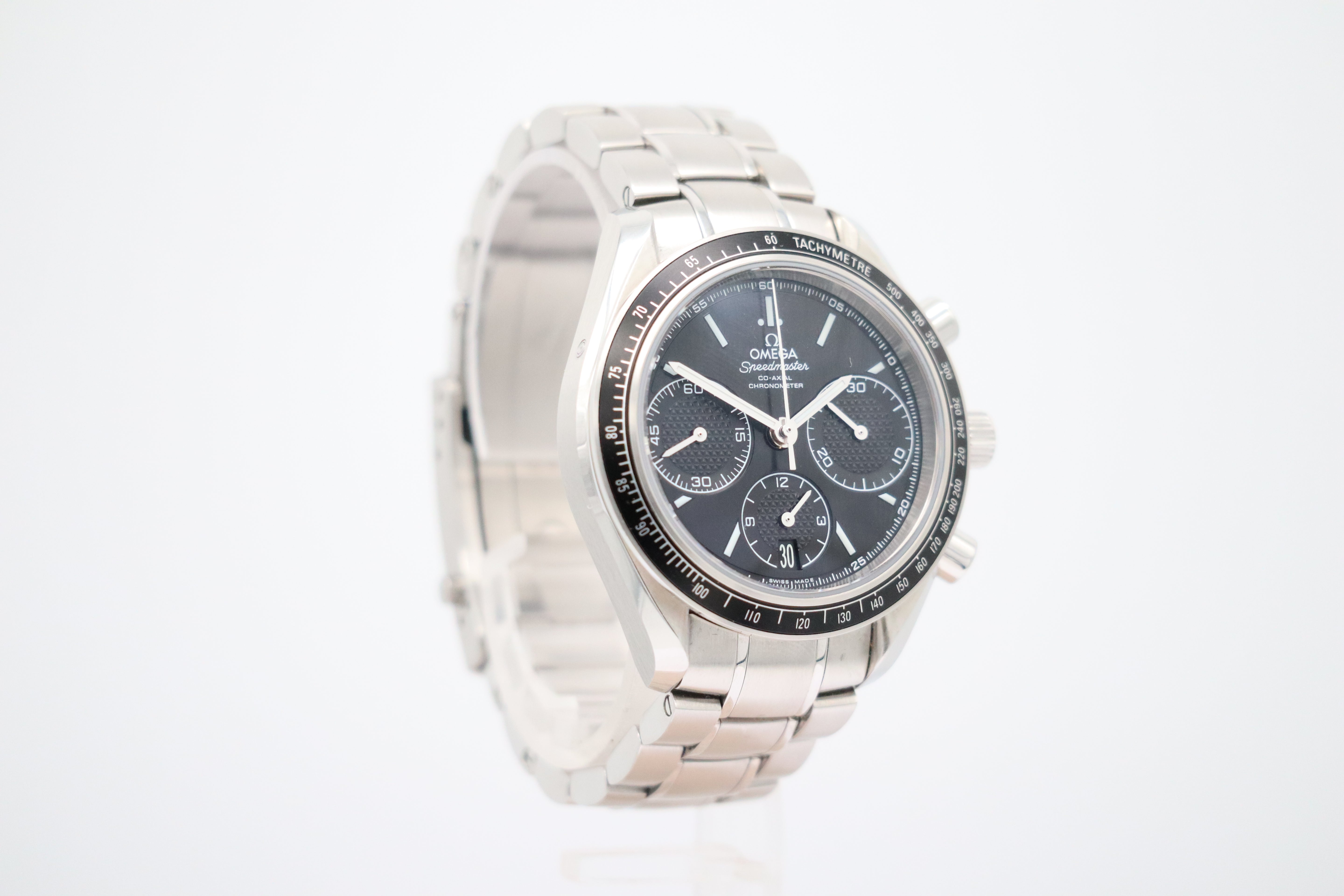 Omega Speedmaster Racing Co-Axial 32630405001001 Box + og. Papiere