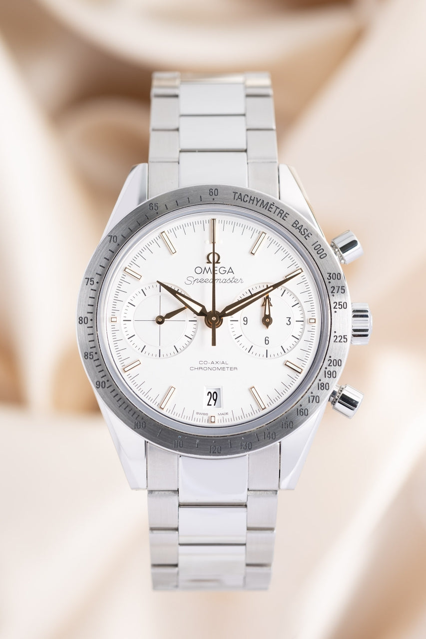 Omega Speedmaster '57 Chronograph Automatik 41,5 Weiß  33110425102002 - Thumbnail