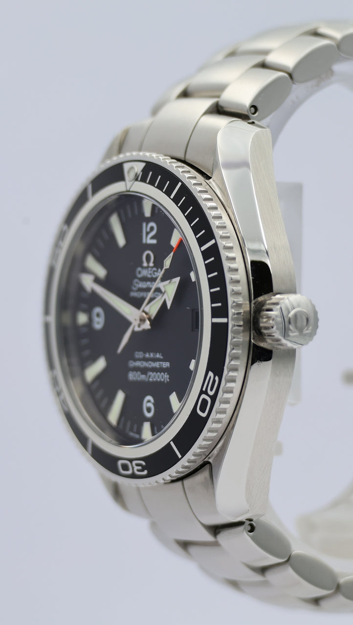 Omega Seamaster Planet Ocean 42mm Automatik Herrenuhr	 22015000 Box + Service Papers/Extrakt