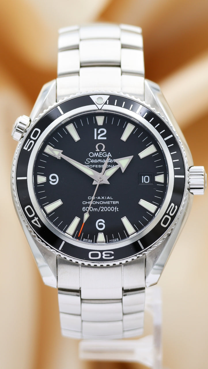 Omega Seamaster Planet Ocean 42mm Automatik Herrenuhr	 22015000 Box + Service Papers/Extrakt
