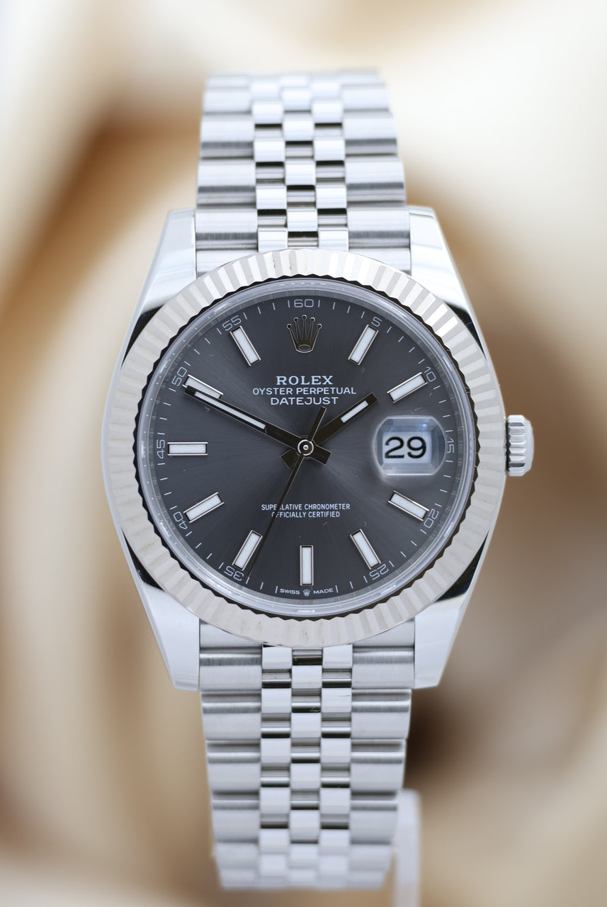 Rolex Datejust 41mm Automatik Rhodium Blatt Jubilee 126334 - Thumbnail
