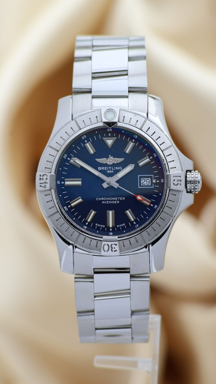 Breitling Avenger 43mm Automatik Blau Herrenuhr A17318 - Thumbnail