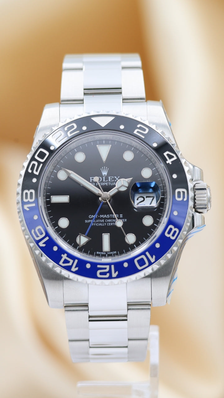 Rolex GMT-Master II "Batman"  Automatik 40mm mit frischem Service  116710BLNR - Thumbnail