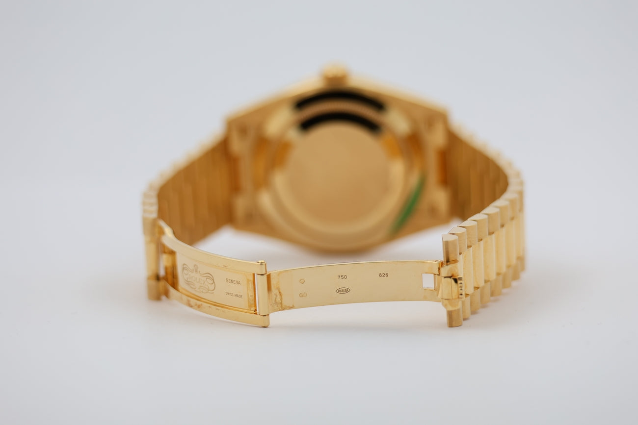 Rolex Day-Date 40 Gelbgold Baguette Dial Automatik Teilverklebt wie NEU 228238 - Detailansicht 6