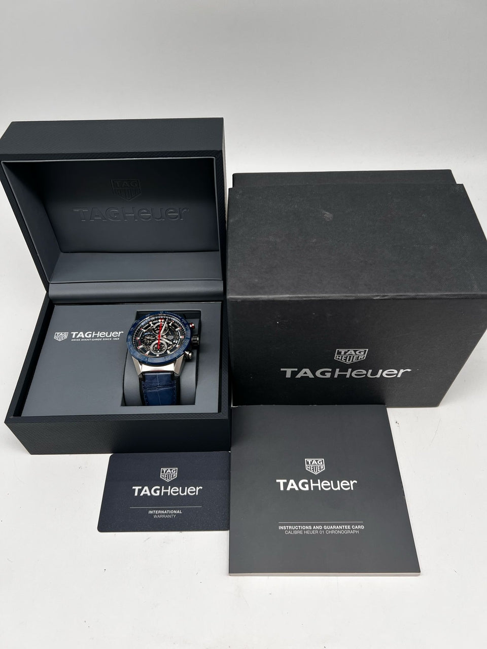 Tag Heuer Carrera Calibre HEUER 01 Skeleton  CAR201T-0 Box + og. Papiere