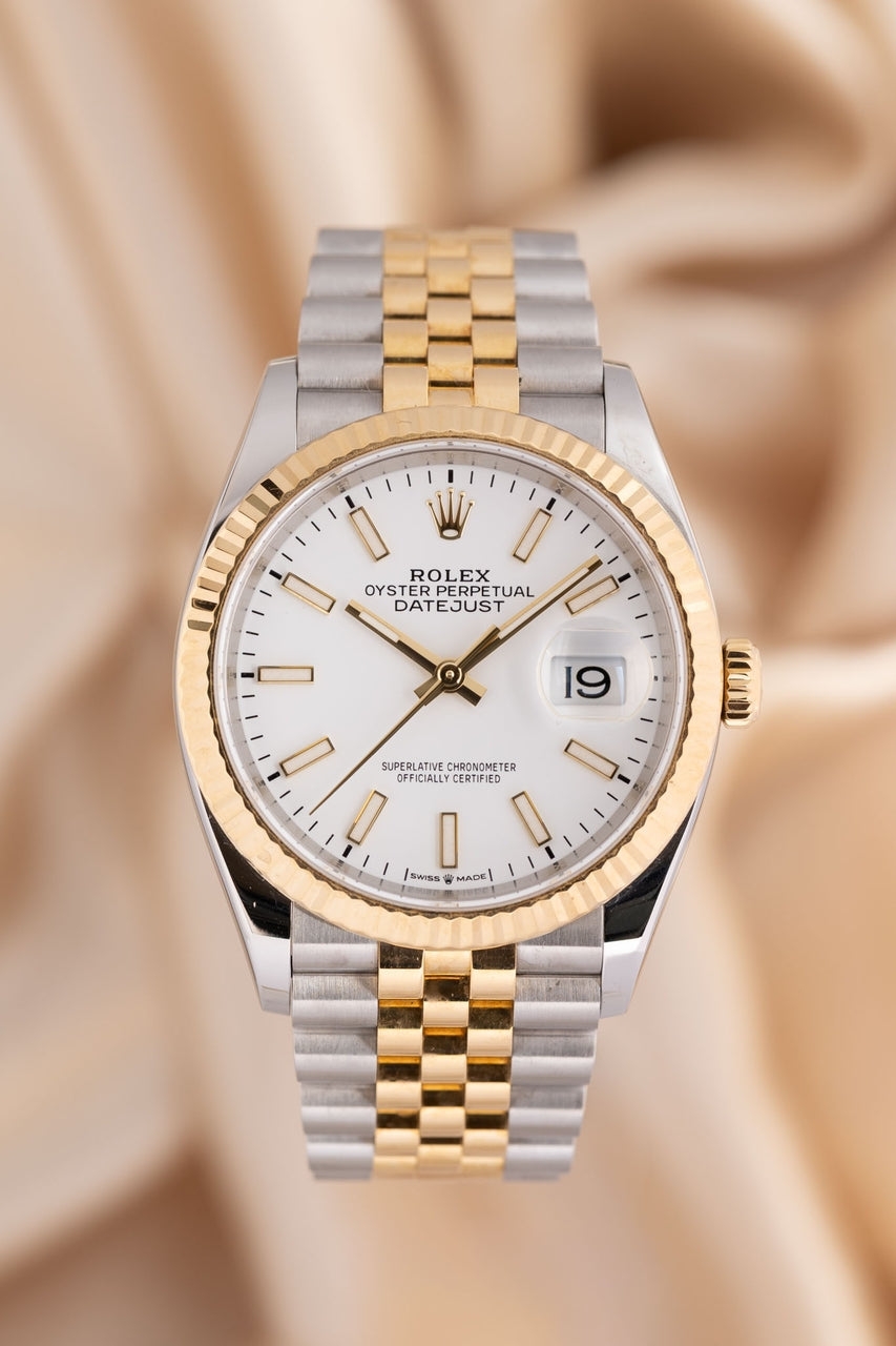 Rolex Datejust 36 Stahl/Gold Automatik Weiß 126233 - Thumbnail