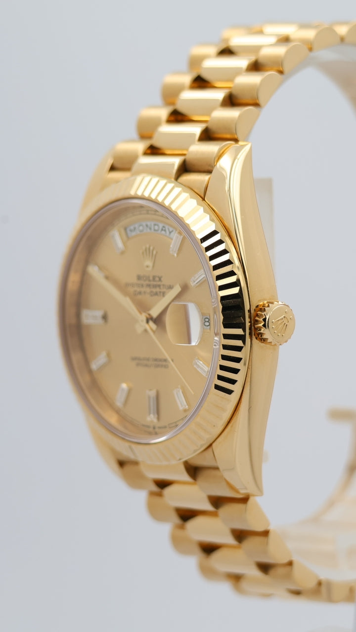 Rolex Day-Date 40 Gelbgold Baguette Dial Automatik LC100 228238 - Detailansicht 7
