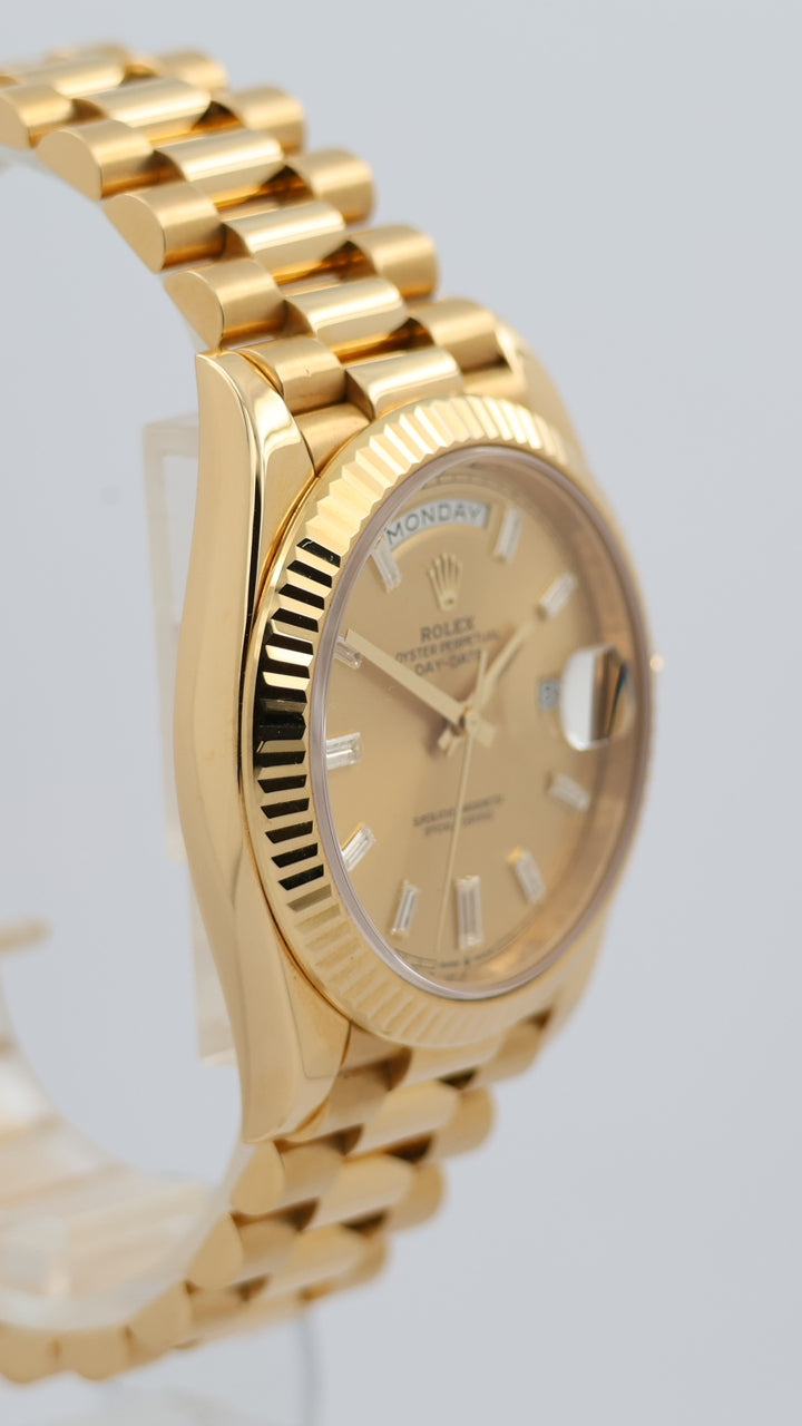 Rolex Day-Date 40 Gelbgold Baguette Dial Automatik LC100 228238 - Detailansicht 8