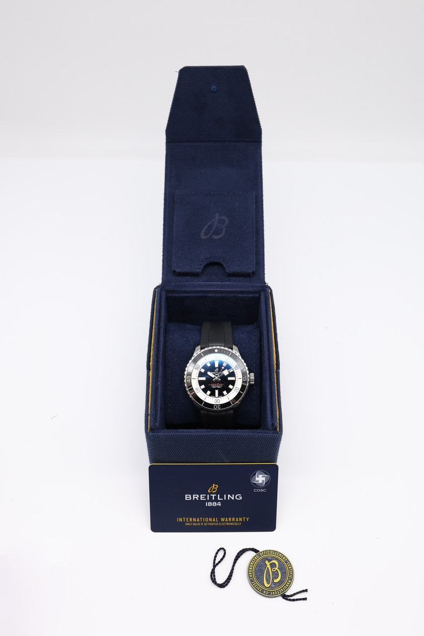Breitling Superocean Automatik 44mm Schwarz A17376 - Papiere und oder Lieferumfang