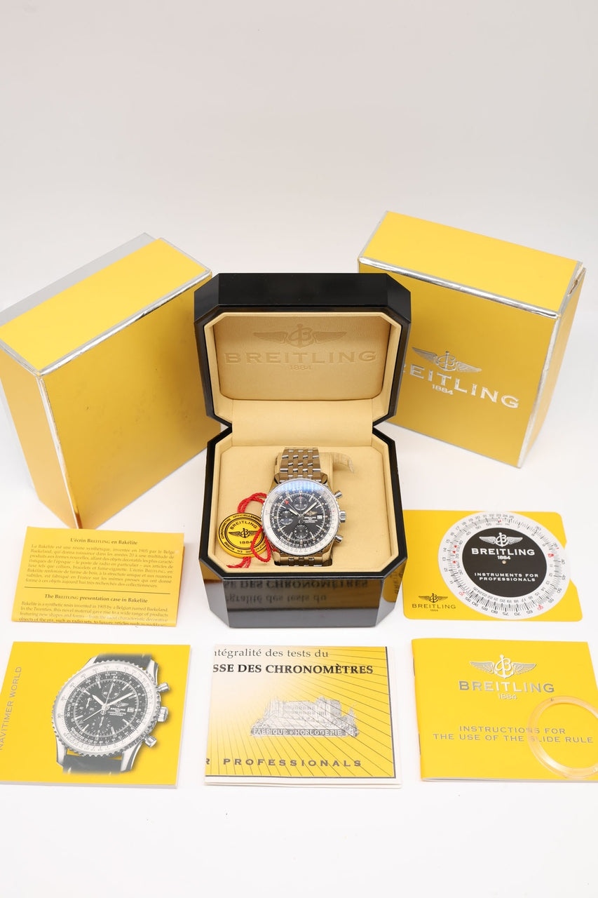 Breitling Navitimer World 46mm Automatik Herrenuhr  A24322 - Papiere und oder Lieferumfang