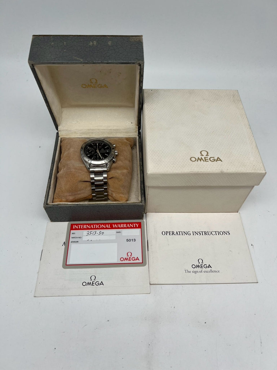 Omega Speedmaster Date 39mm Automatik  35135000 Box + og. Papiere