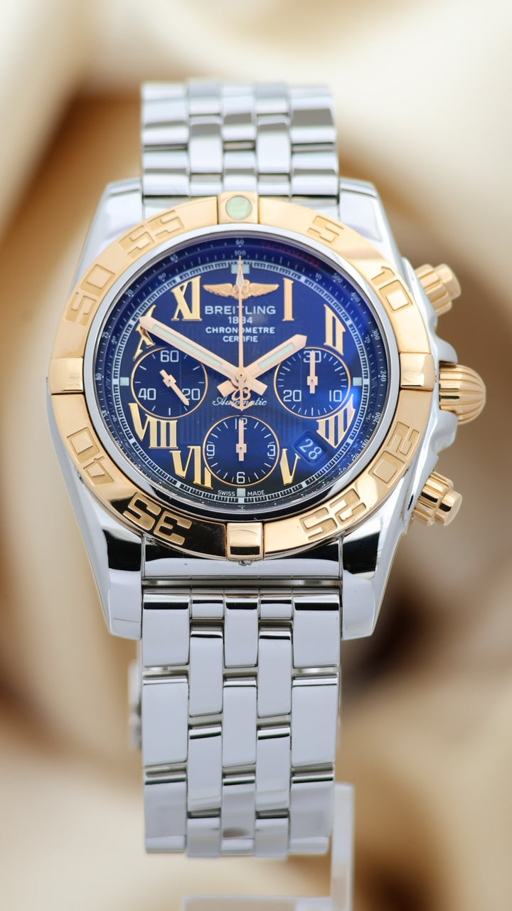 Breitling Chronomat 44 Stahl/Gold Automatik Herrenuhr CB0110 - Thumbnail