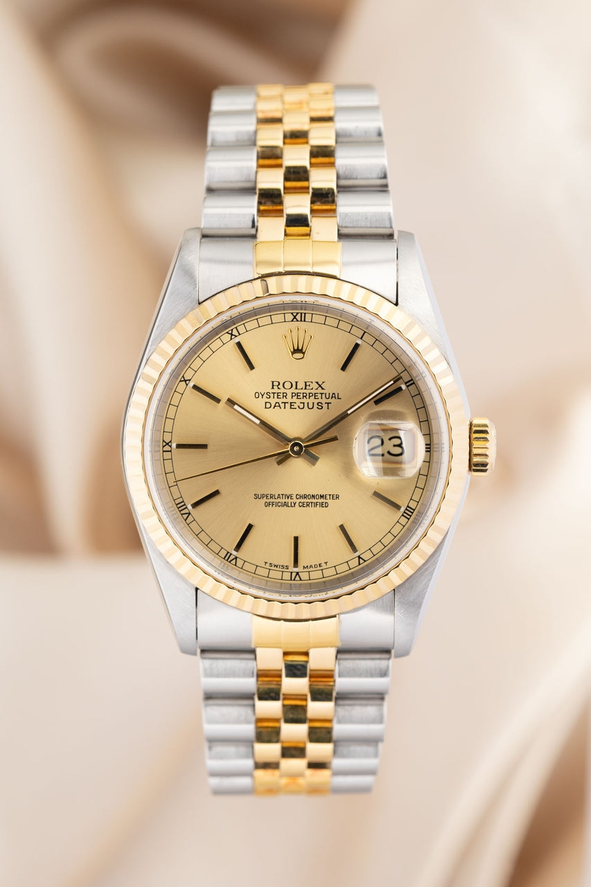 Rolex Datejust 36 Stahl/Gold Automatik Rolex Service 2013 16233 - Thumbnail