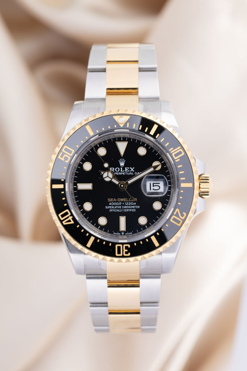 Rolex Sea-Dweller Stahl/Gold Automatik Schwarz Teilverklebt 126603 - Thumbnail