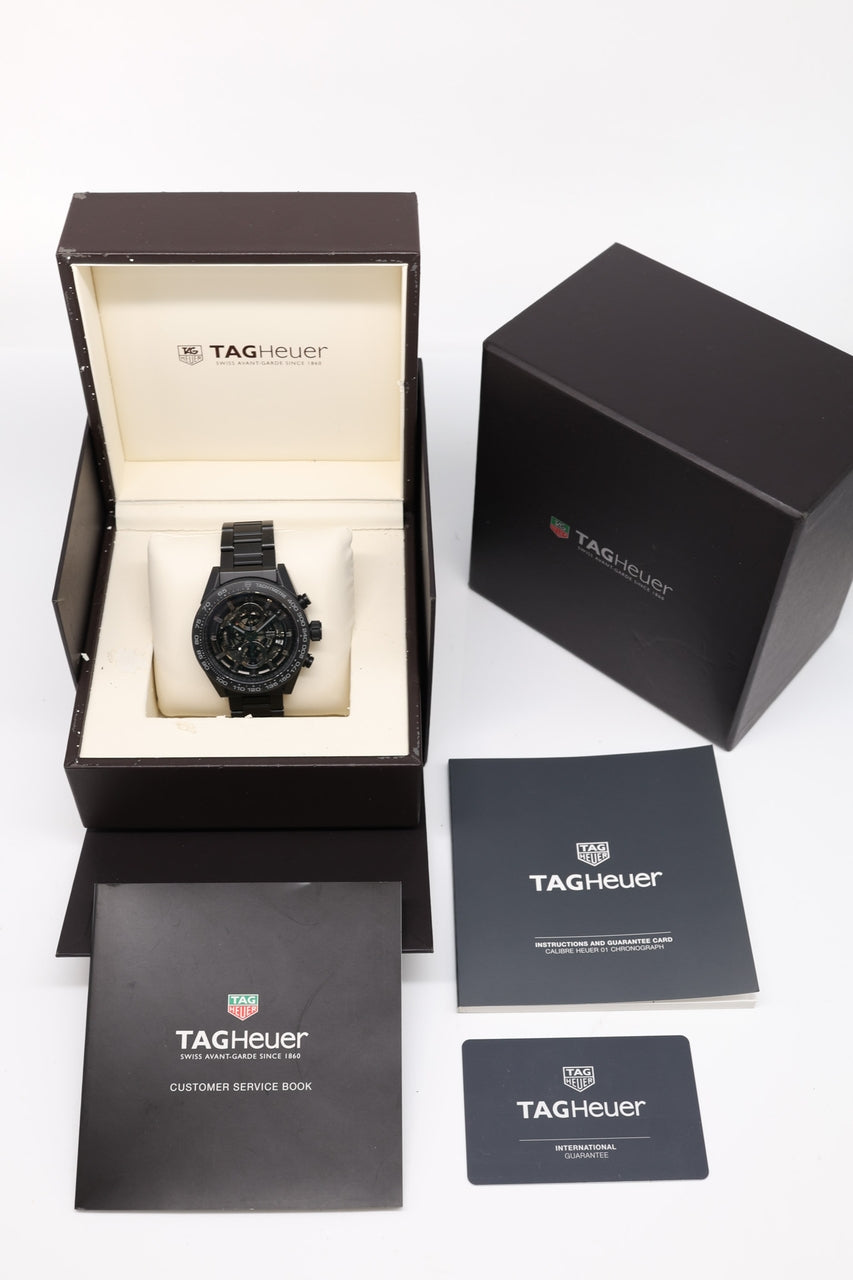 Tag Heuer Carrera Calibre HEUER 01 Keramik 45mm CAR2A91.BH0742 - Papiere und oder Lieferumfang