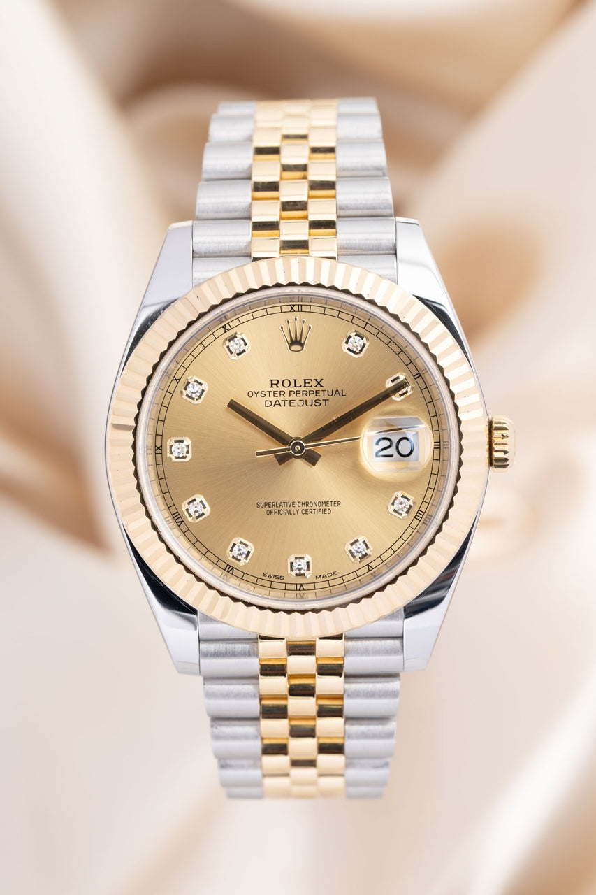 Rolex Datejust 41 "Diamond Dial" Stahl/Gold Jubilee 126333 - Thumbnail
