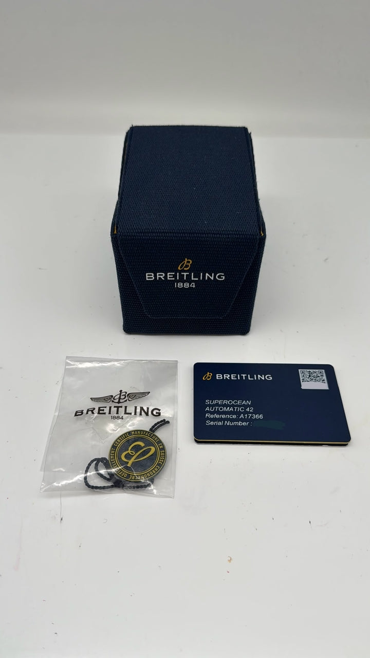 Breitling Superocean II 42mm Automatik Herrenuhr Weiß A17366 - Papiere und oder Lieferumfang