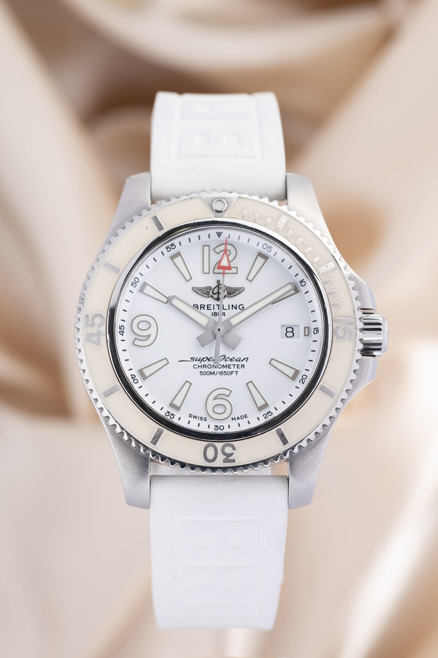 Breitling Superocean II 42mm Automatik Herrenuhr Weiß A17366 - Thumbnail