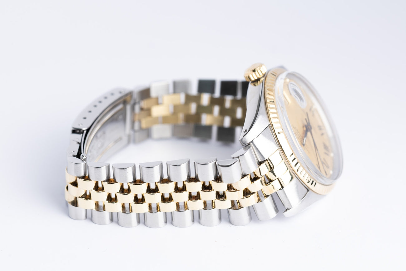 Rolex Datejust 36 Stahl/Gold "Roman Dial" Gold Jubilee LC100 16013 - Detailansicht 6