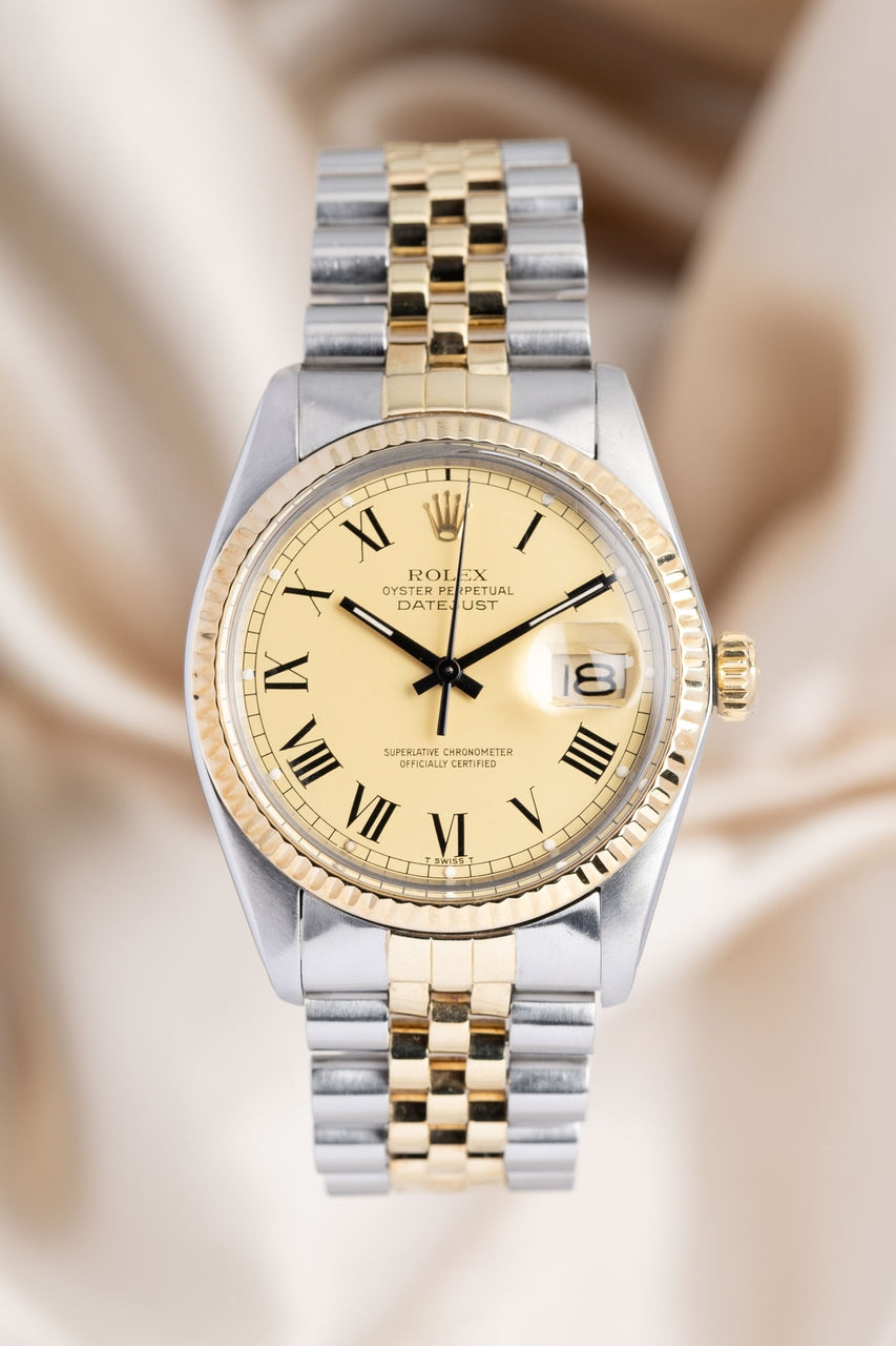 Rolex Datejust 36 Stahl/Gold "Roman Dial" Gold Jubilee LC100 16013 - Thumbnail