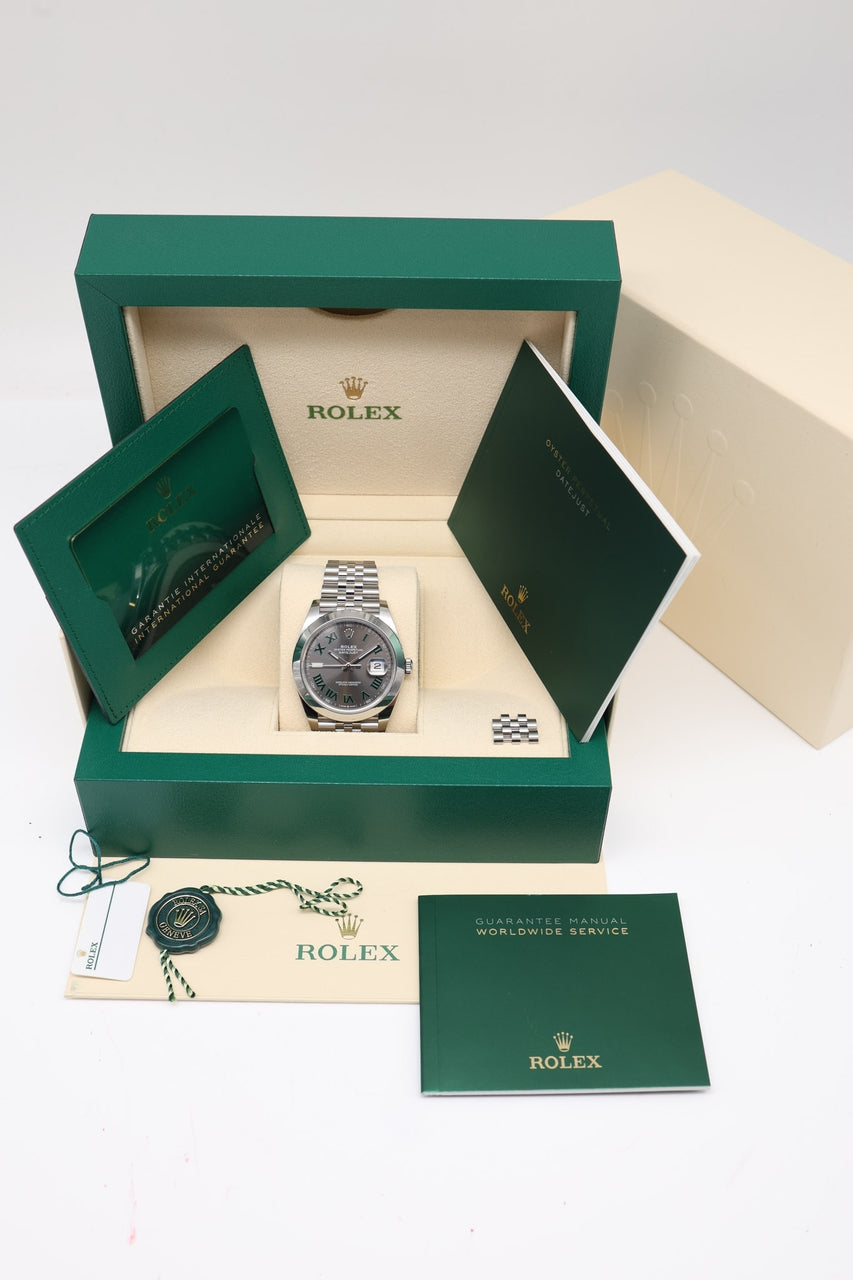 Rolex Datejust 41mm "Wimbledon" Jubilee 126300 - Papiere und oder Lieferumfang