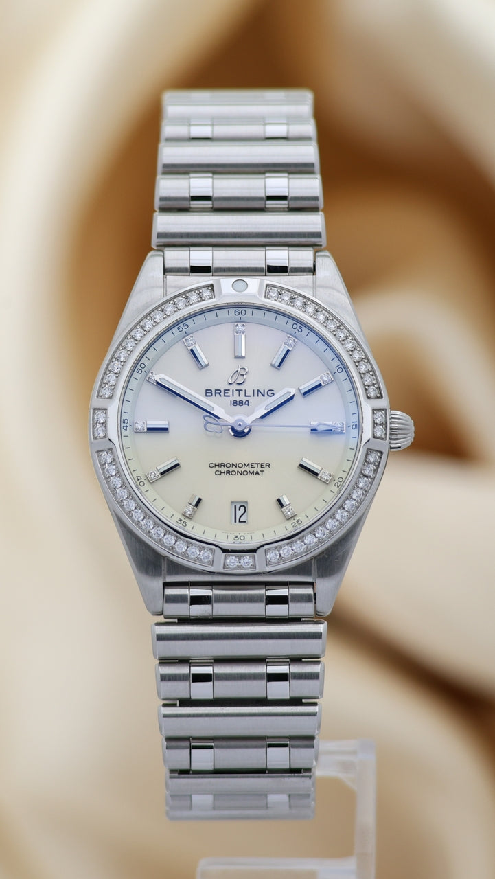 Breitling Chronomat 32mm Quarz Damenuhr Factory A77310 - Thumbnail