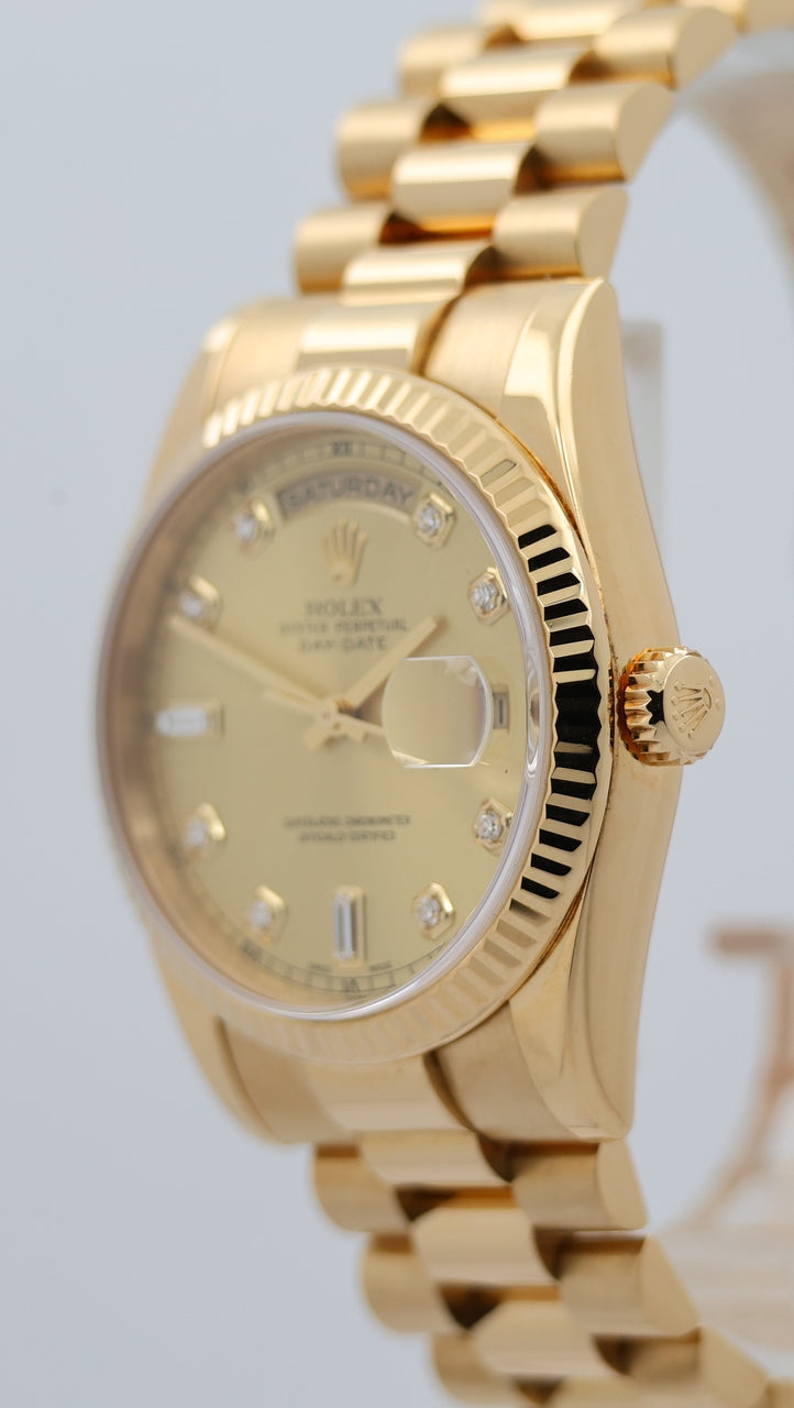Rolex Day-Date 36 Automatik Herrenuhr Diamond-Dial 118238 - Detailansicht 7