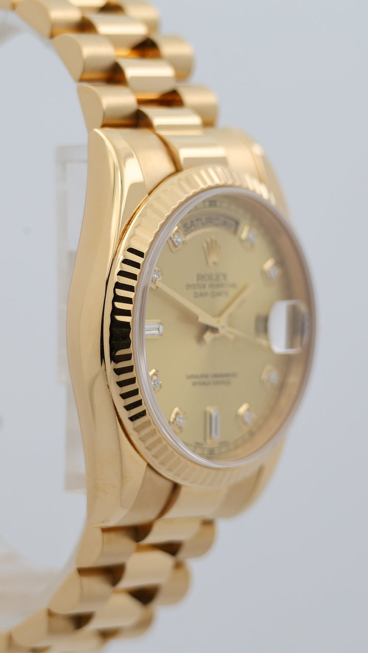 Rolex Day-Date 36 Automatik Herrenuhr Diamond-Dial 118238 - Detailansicht 8