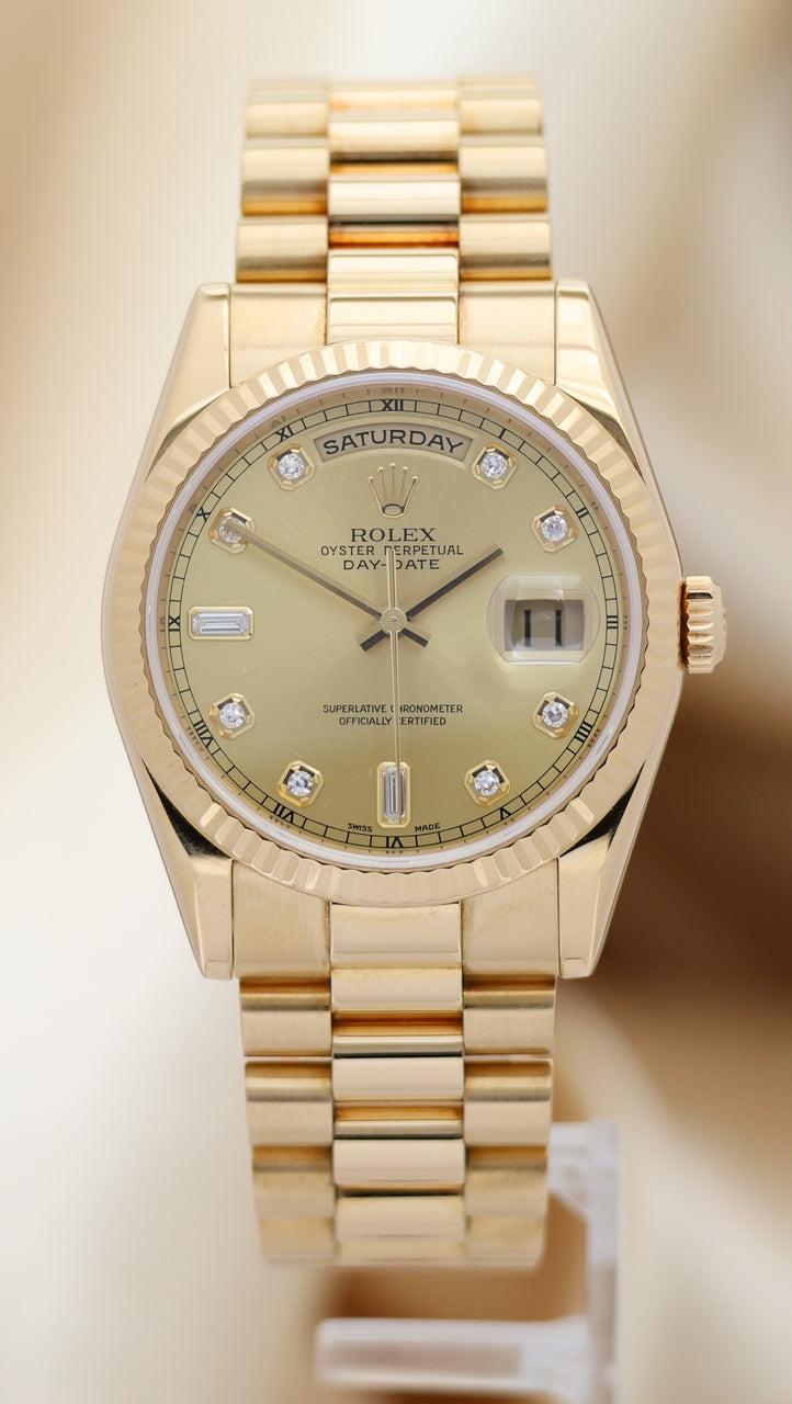 Rolex Day-Date 36 Automatik Herrenuhr Diamond-Dial 118238 - Thumbnail