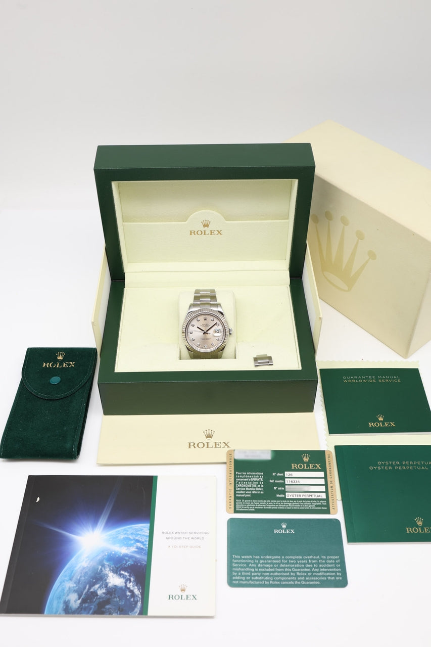 Rolex Datejust II 41mm ,,Diamond Dial" Automatik Herrenuhr 116334 - Papiere und oder Lieferumfang