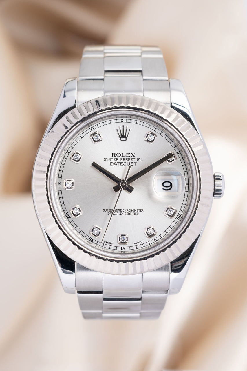 Rolex Datejust II 41mm ,,Diamond Dial" Automatik Herrenuhr 116334 - Thumbnail