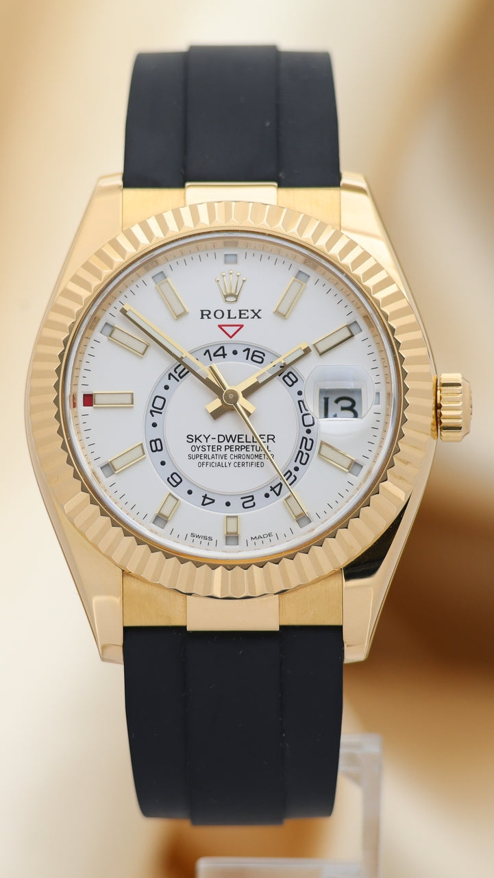 Rolex Sky-Dweller Automatik Herrenuhr Oysterflex 42mm 326238 - Thumbnail