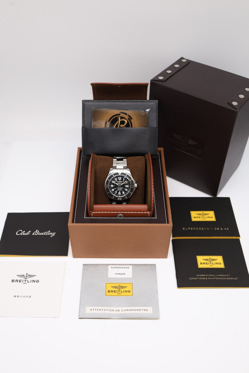 Breitling Superocean II 42mm Automatik Herrenuhr A17365 - Papiere und oder Lieferumfang