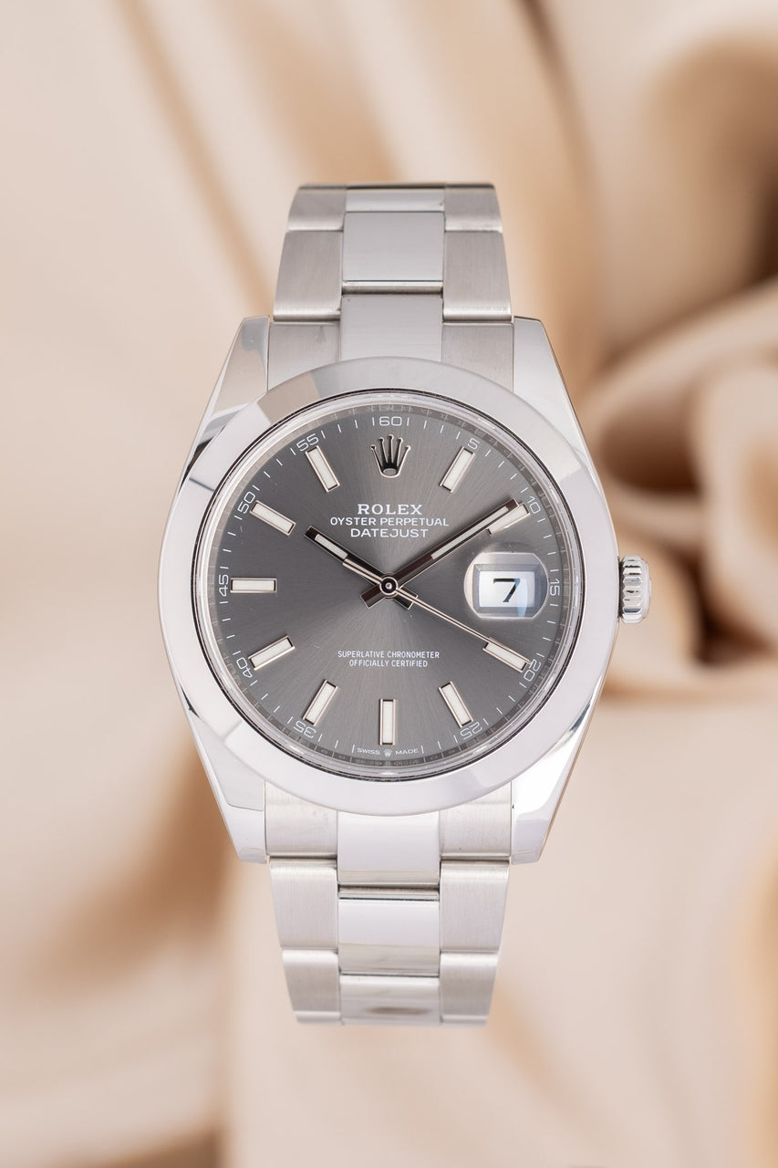Rolex Datejust 41 Automatik Rhodium 2021 Grau 126300 - Thumbnail