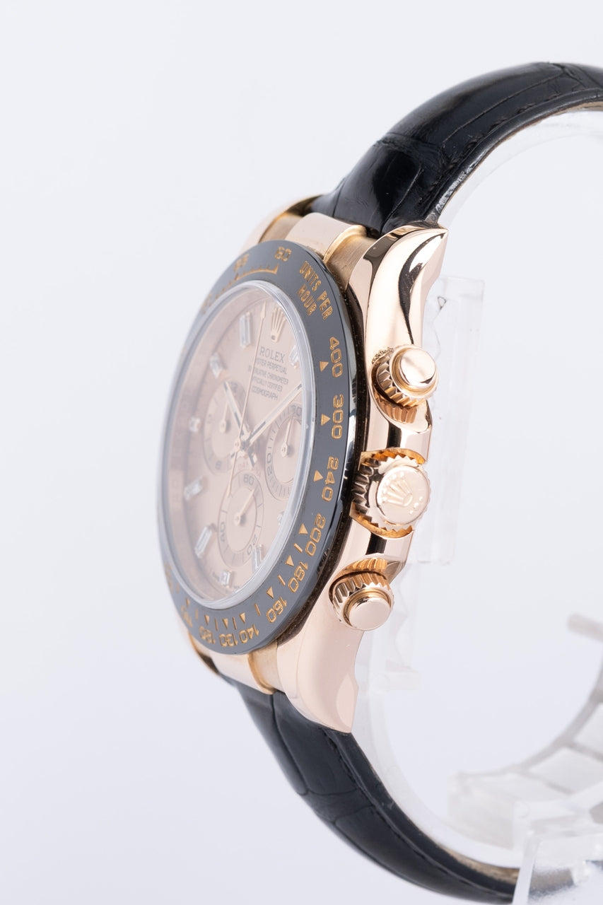 Rolex Daytona Roségold Sundust Baguette Dial 40mm 116515LN - Detailansicht 1