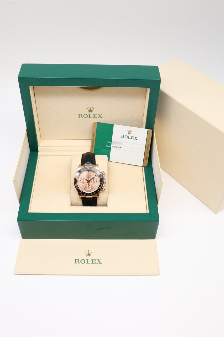 Rolex Daytona Roségold Sundust Baguette Dial 40mm 116515LN - Papiere und oder Lieferumfang