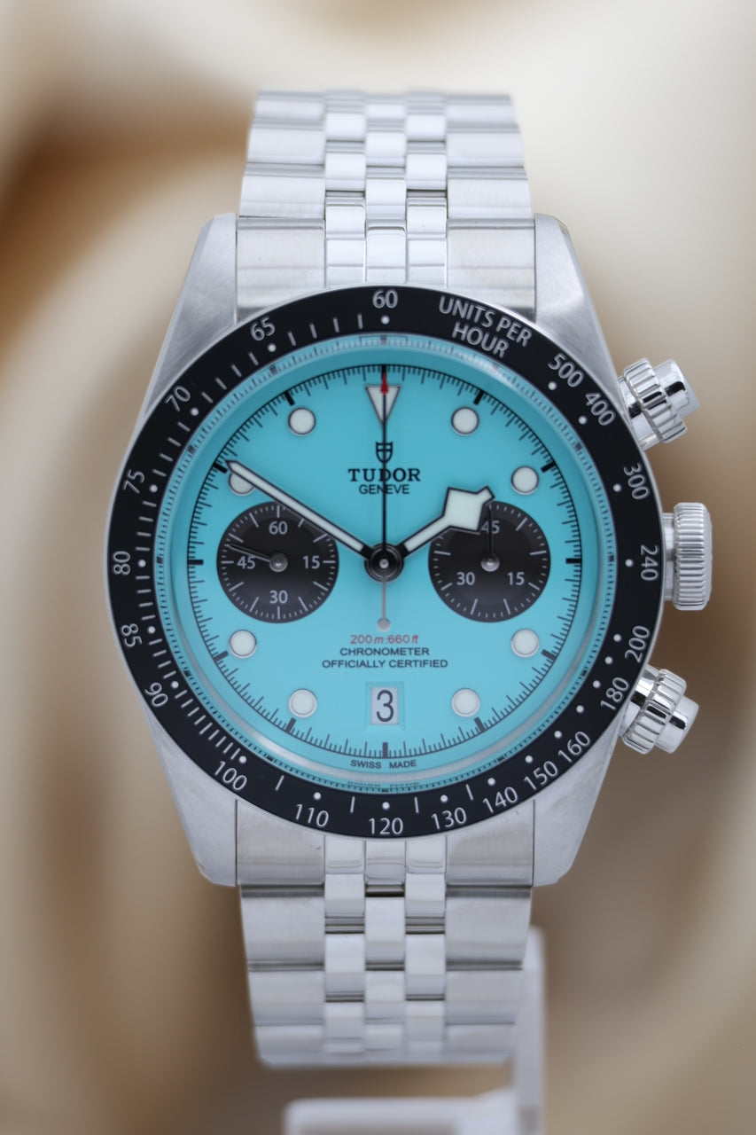 Tudor Black Bay Chrono 41mm "Flamingo Blue" NEU 20226 79360N - Thumbnail