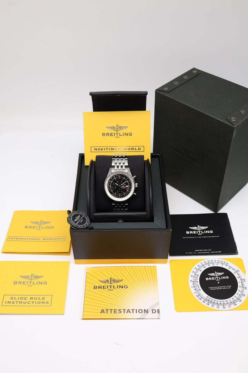 Breitling Navitimer World 46mm A24322 - Papiere und oder Lieferumfang