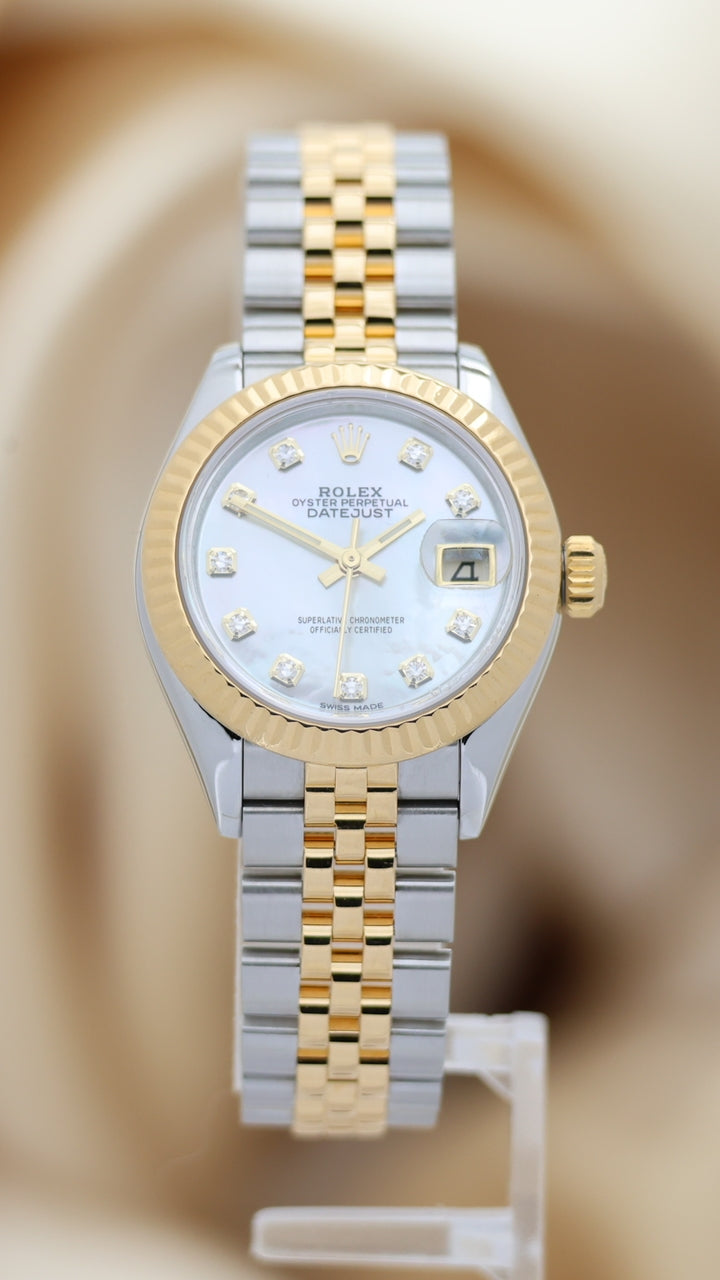 Rolex Lady Datejust Stahl/Gold "Perlmutt Diamond Dial" Jubilee 279173 - Thumbnail